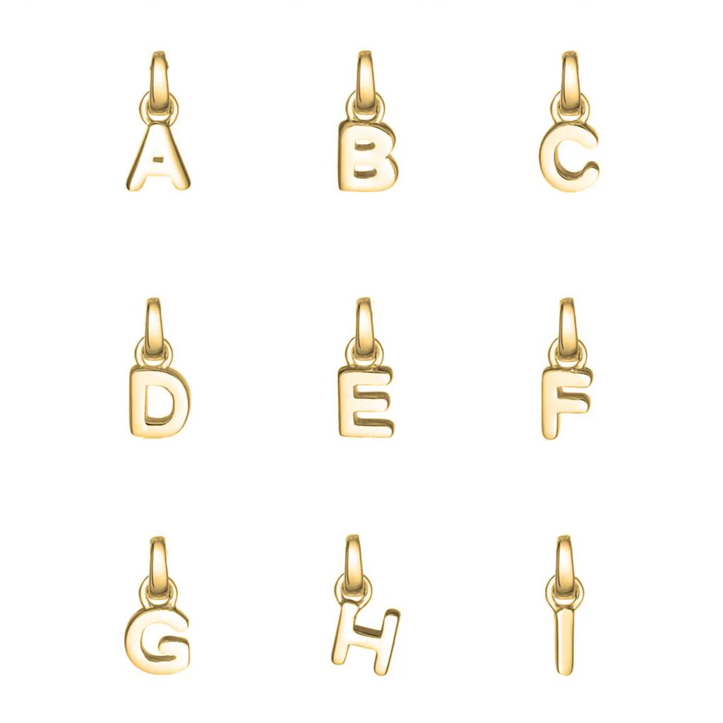 Sterling Silver and 18ct Gold plated Initial Charm