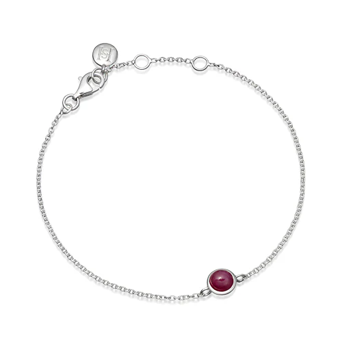Sterling Silver Birthstone Chain Bracelet - Image 10