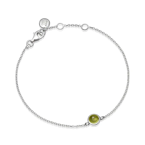 Sterling Silver Birthstone Chain Bracelet - Image 11