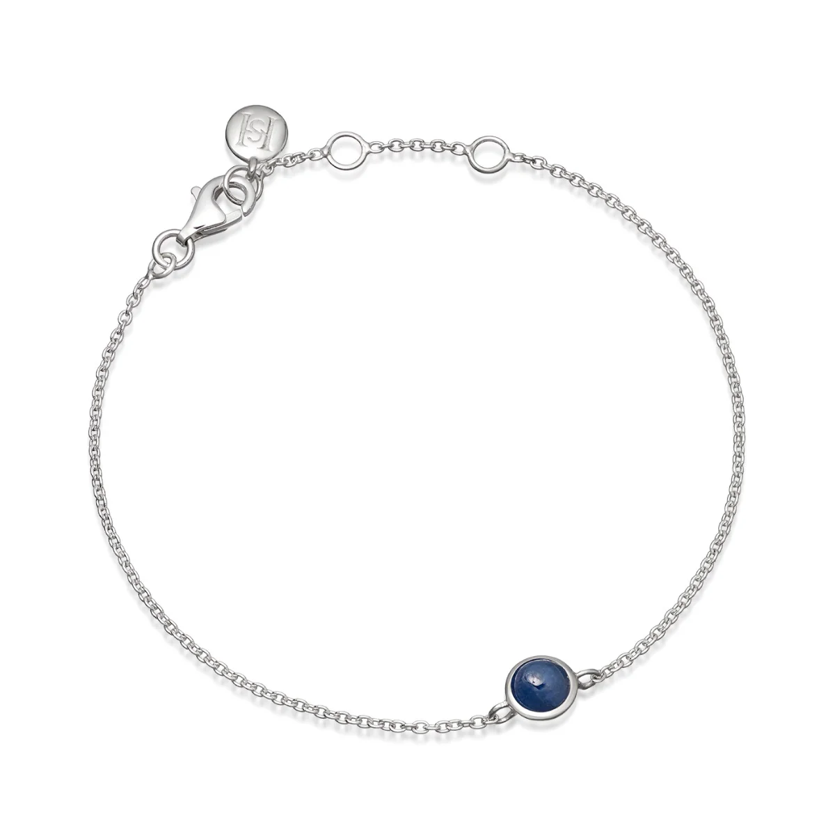 Sterling Silver Birthstone Chain Bracelet - Image 12
