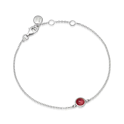 Sterling Silver Birthstone Chain Bracelet - Image 13