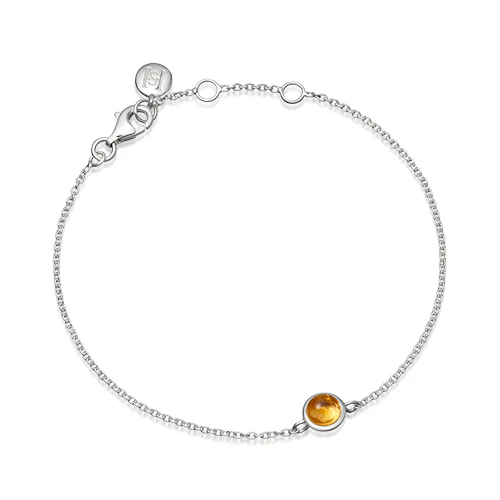 Sterling Silver Birthstone Chain Bracelet - Image 14