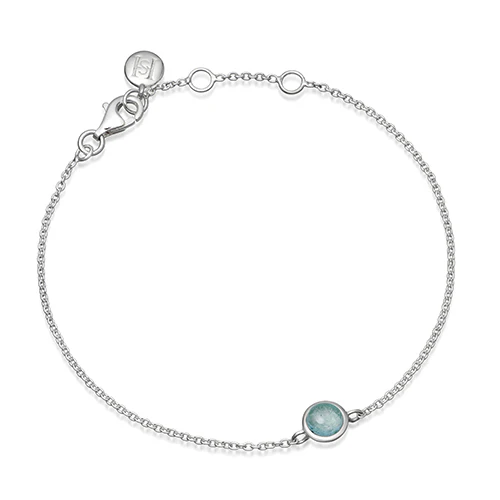 Sterling Silver Birthstone Chain Bracelet - Image 6
