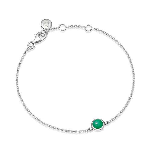 Sterling Silver Birthstone Chain Bracelet - Image 8