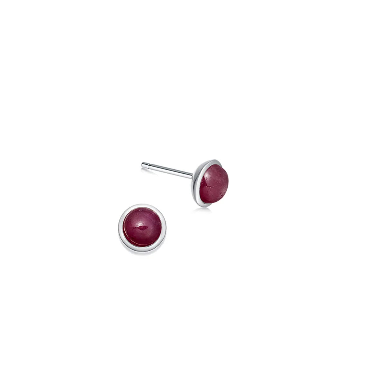 Sterling Silver Birthstone Stud Earrings - Image 10