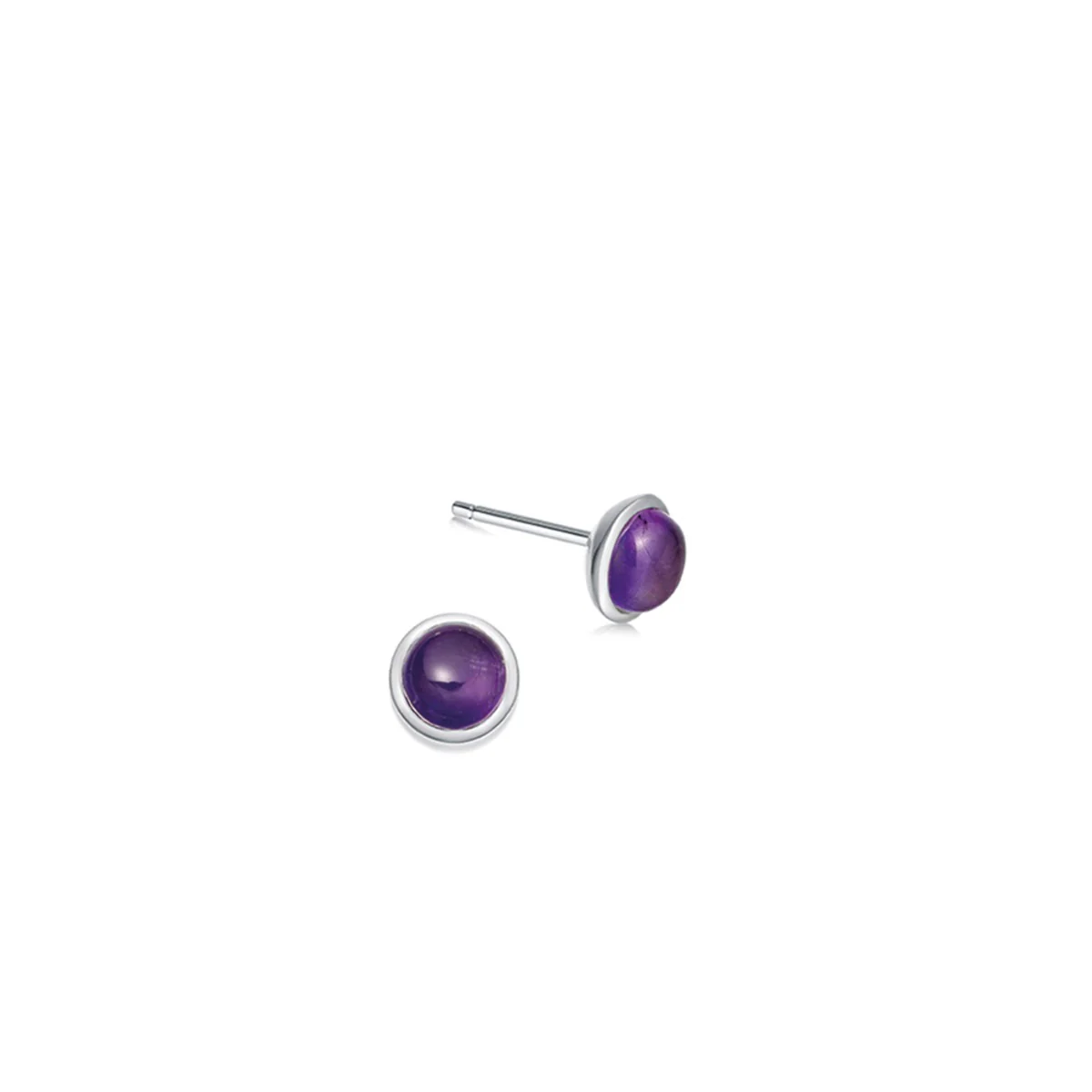 Sterling Silver Birthstone Stud Earrings - Image 15
