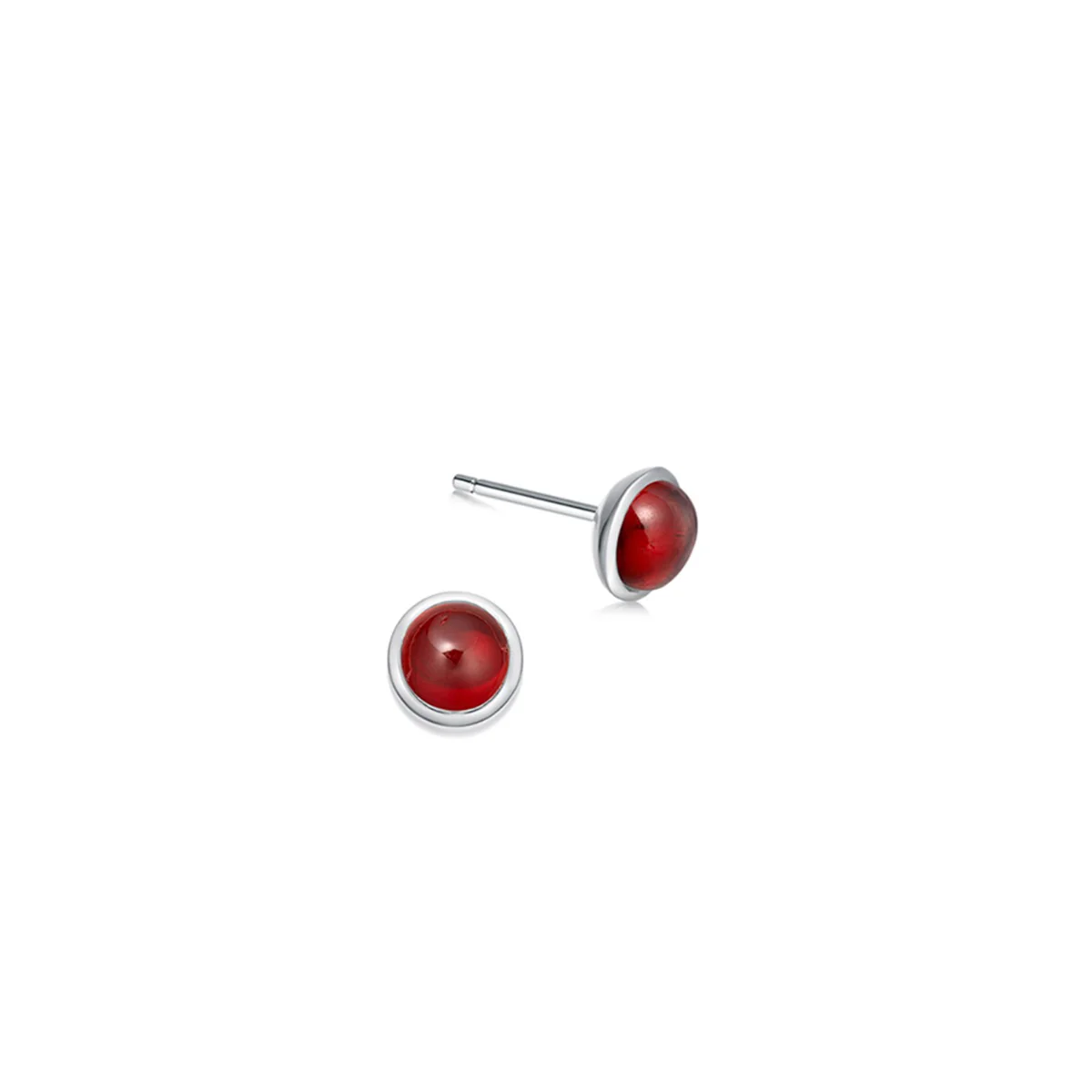 Sterling Silver Birthstone Stud Earrings - Image 16