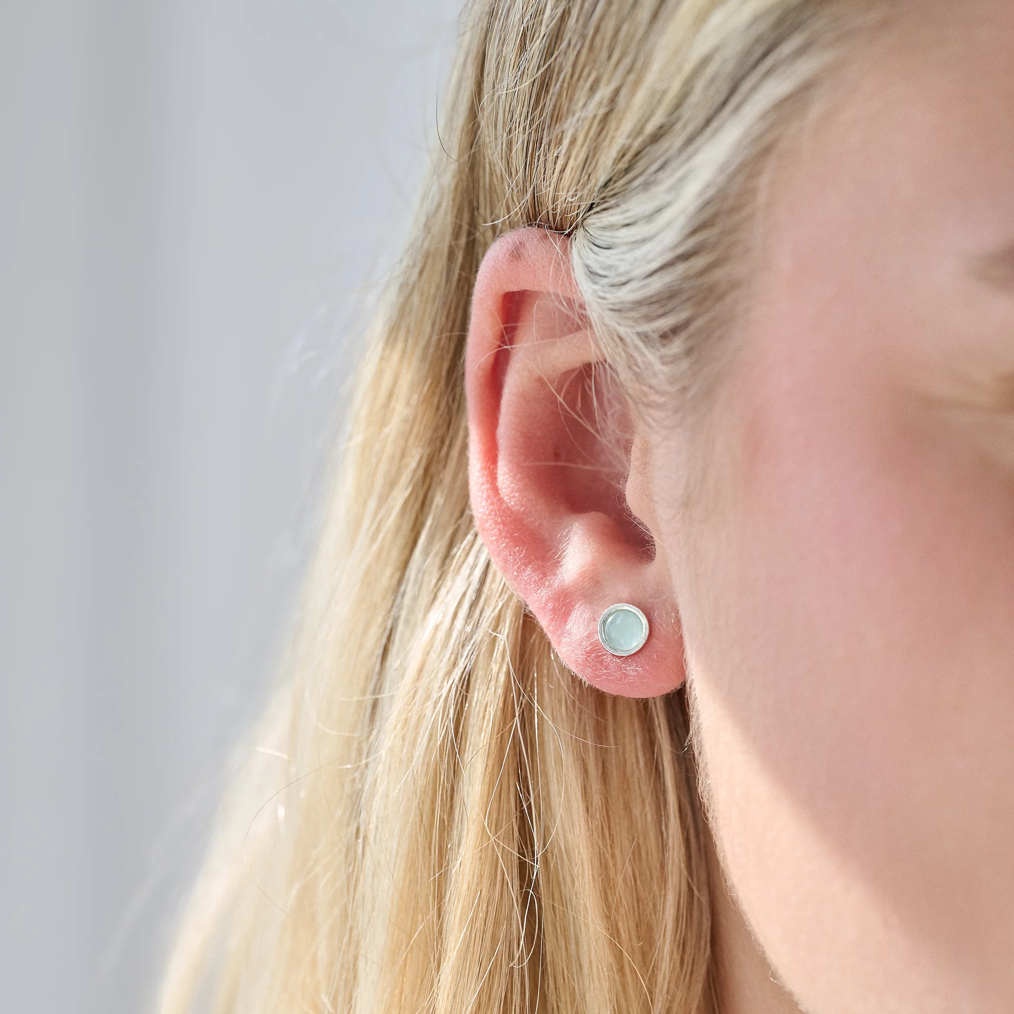 Sterling Silver Birthstone Stud Earrings - Image 3