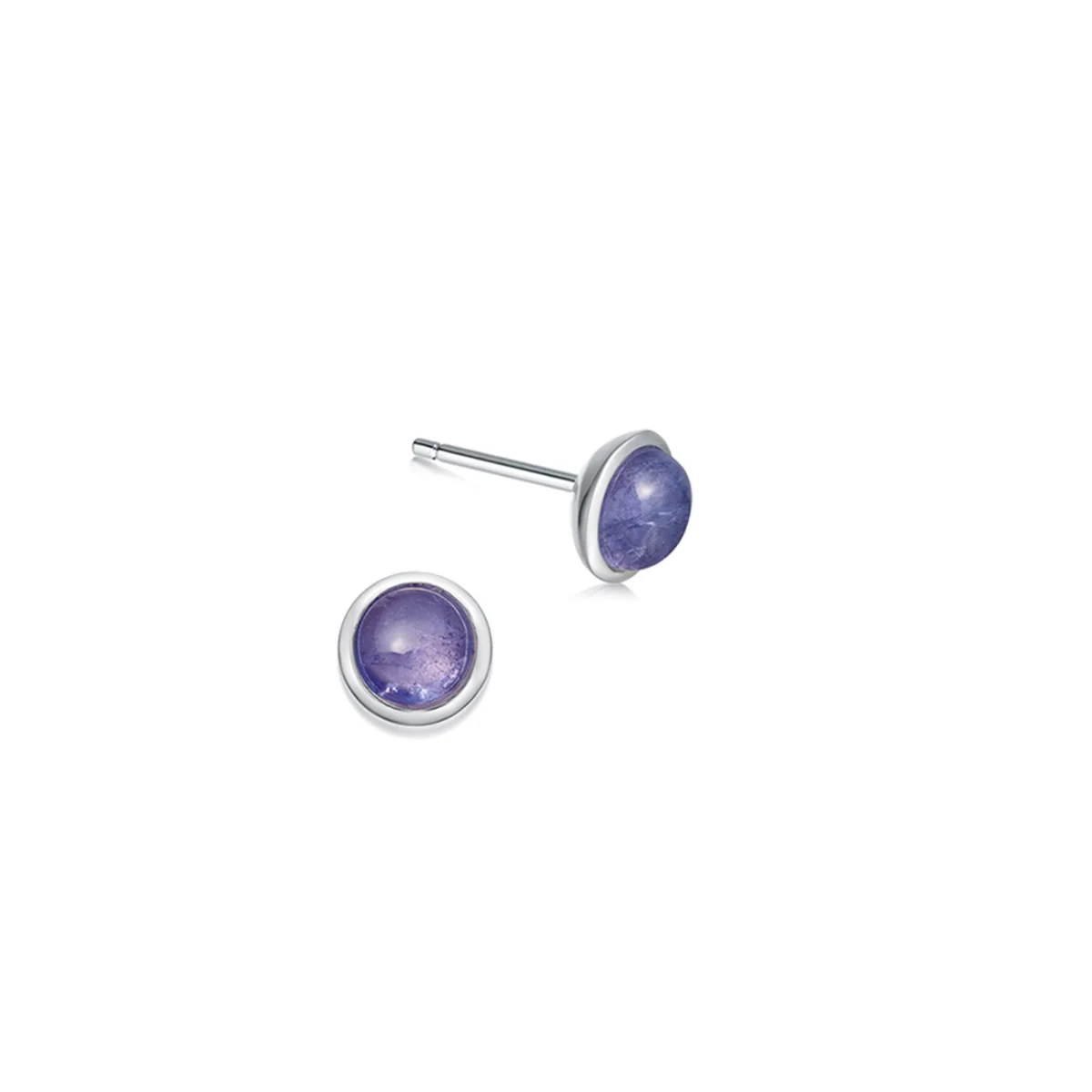 Sterling Silver Birthstone Stud Earrings - Image 5