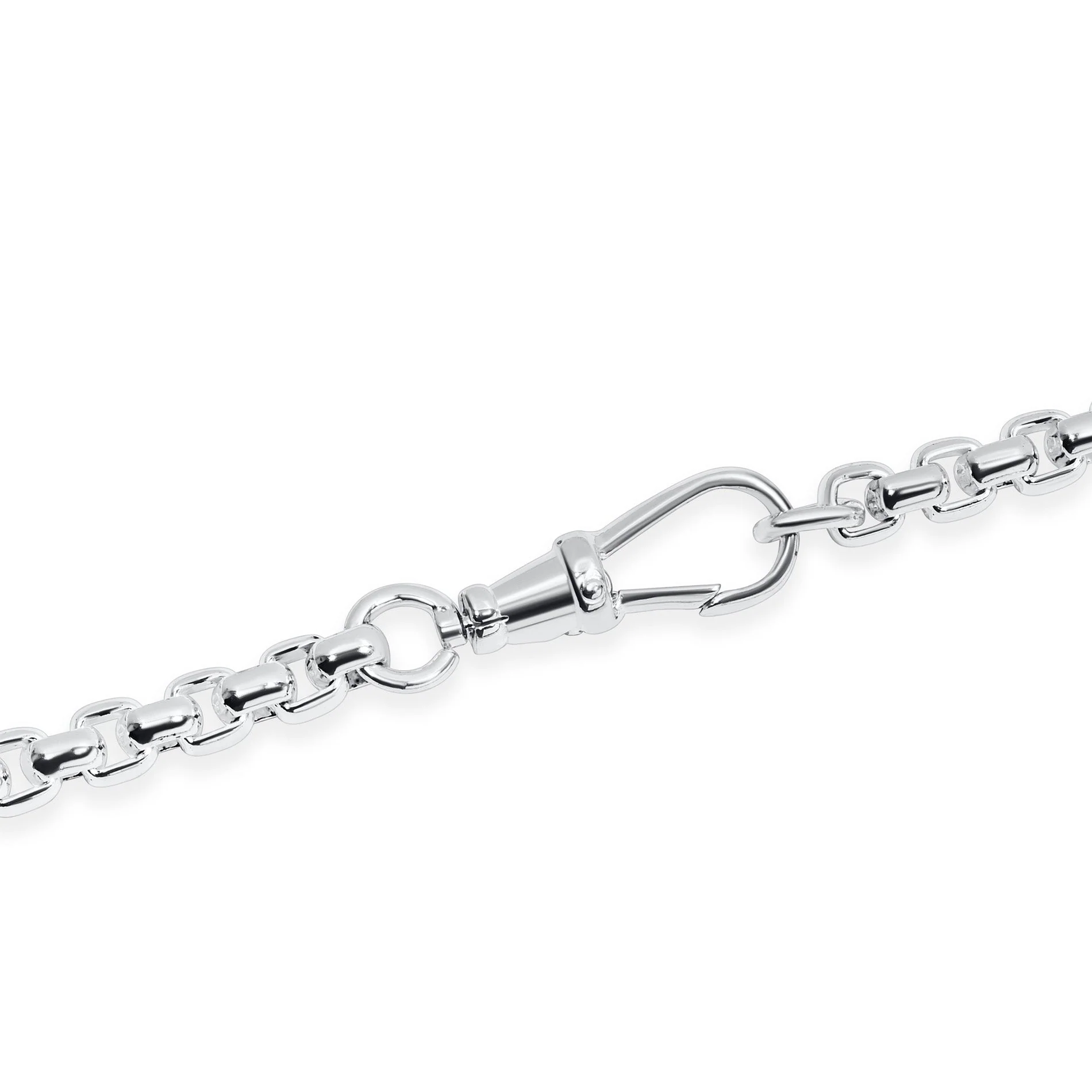 Sterling Silver Box Albert Chain Necklace - Image 3