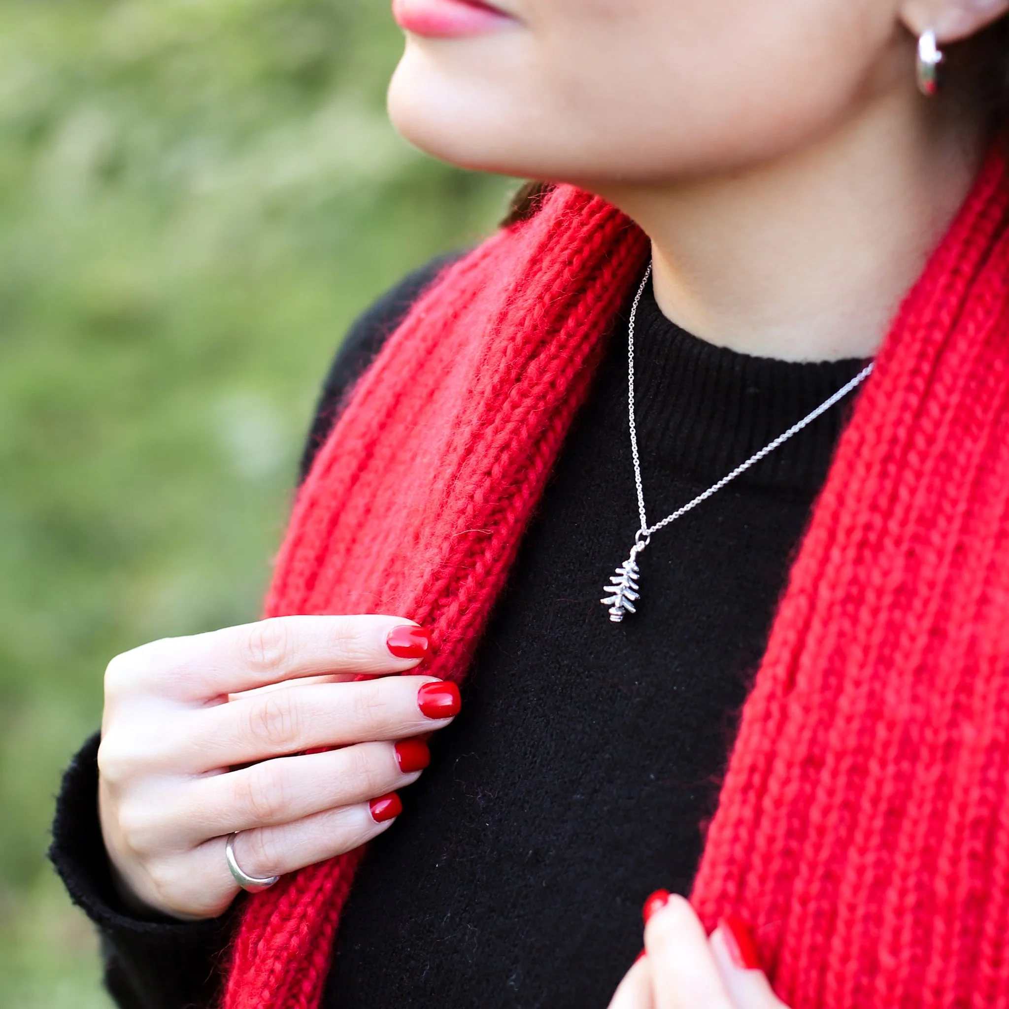 Sterling Silver Christmas Tree Necklace - Image 3