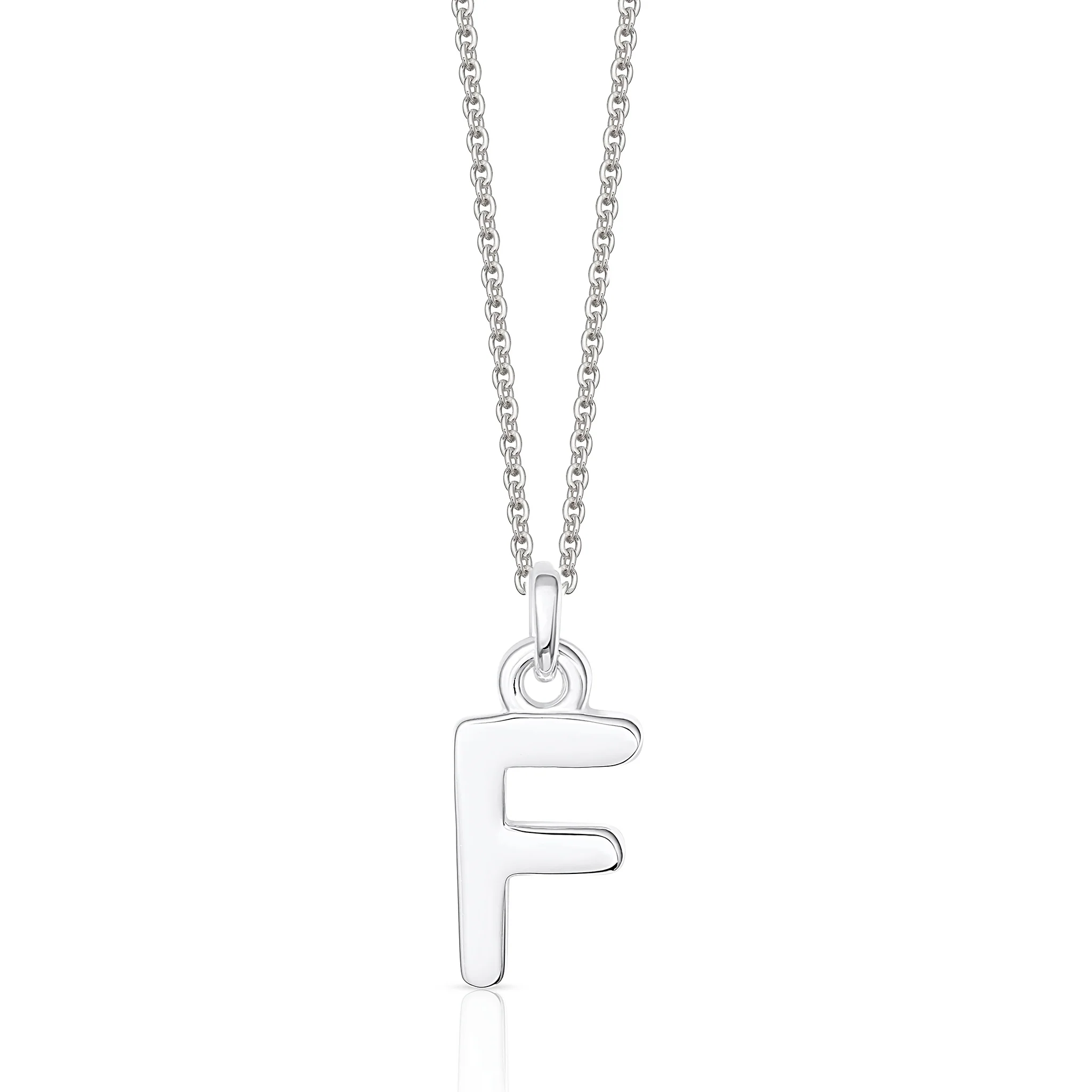 Sterling Silver Chunky Initial Necklace - Image 11
