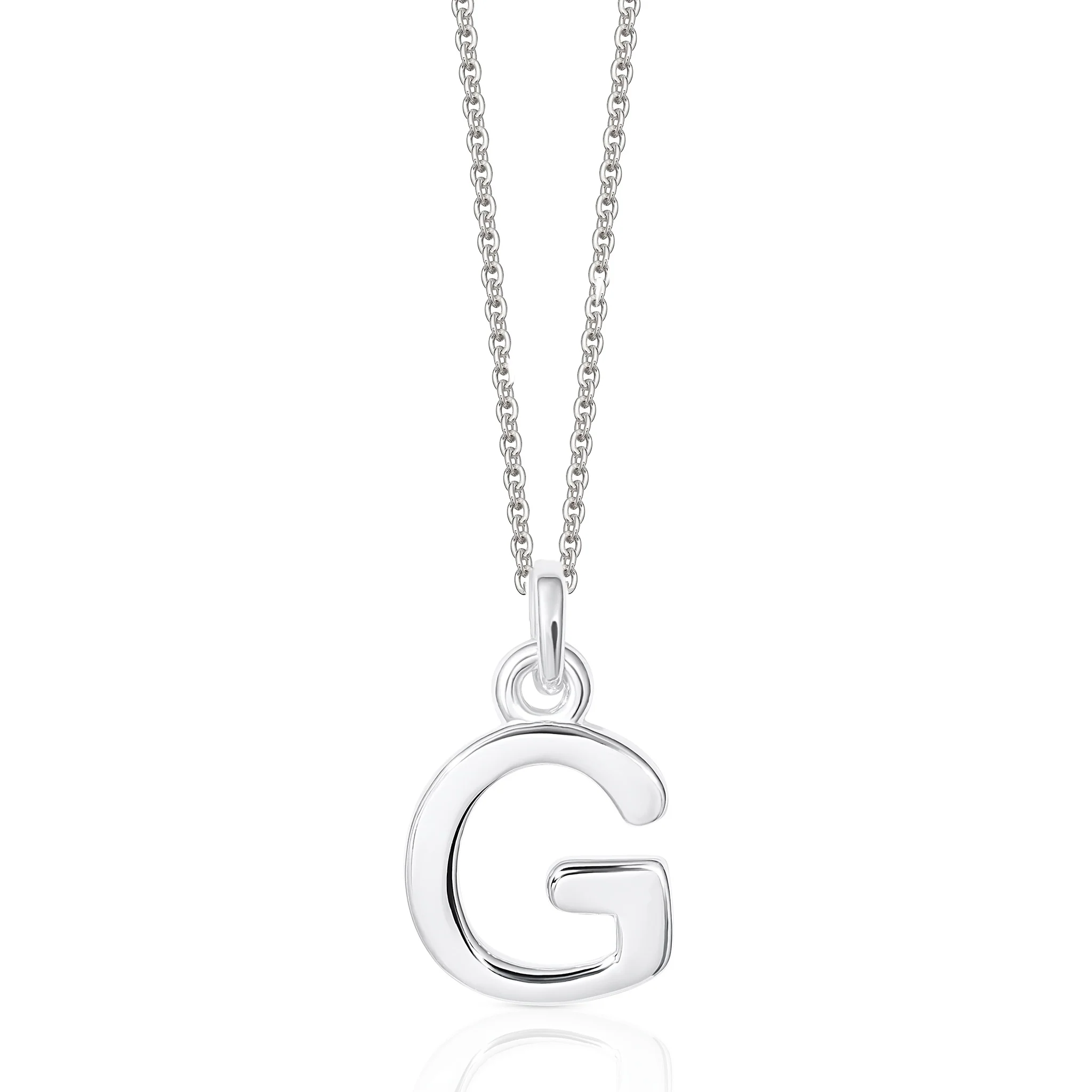 Sterling Silver Chunky Initial Necklace - Image 12