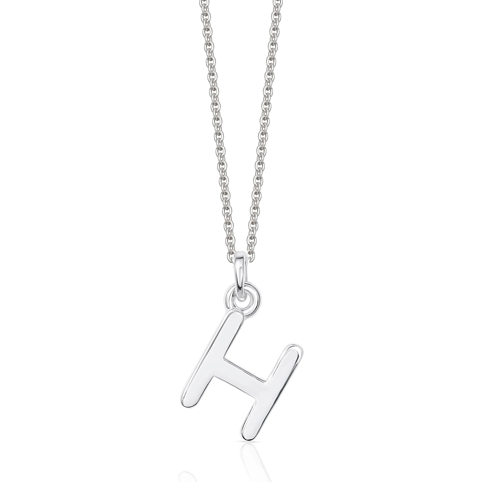 Sterling Silver Chunky Initial Necklace - Image 13