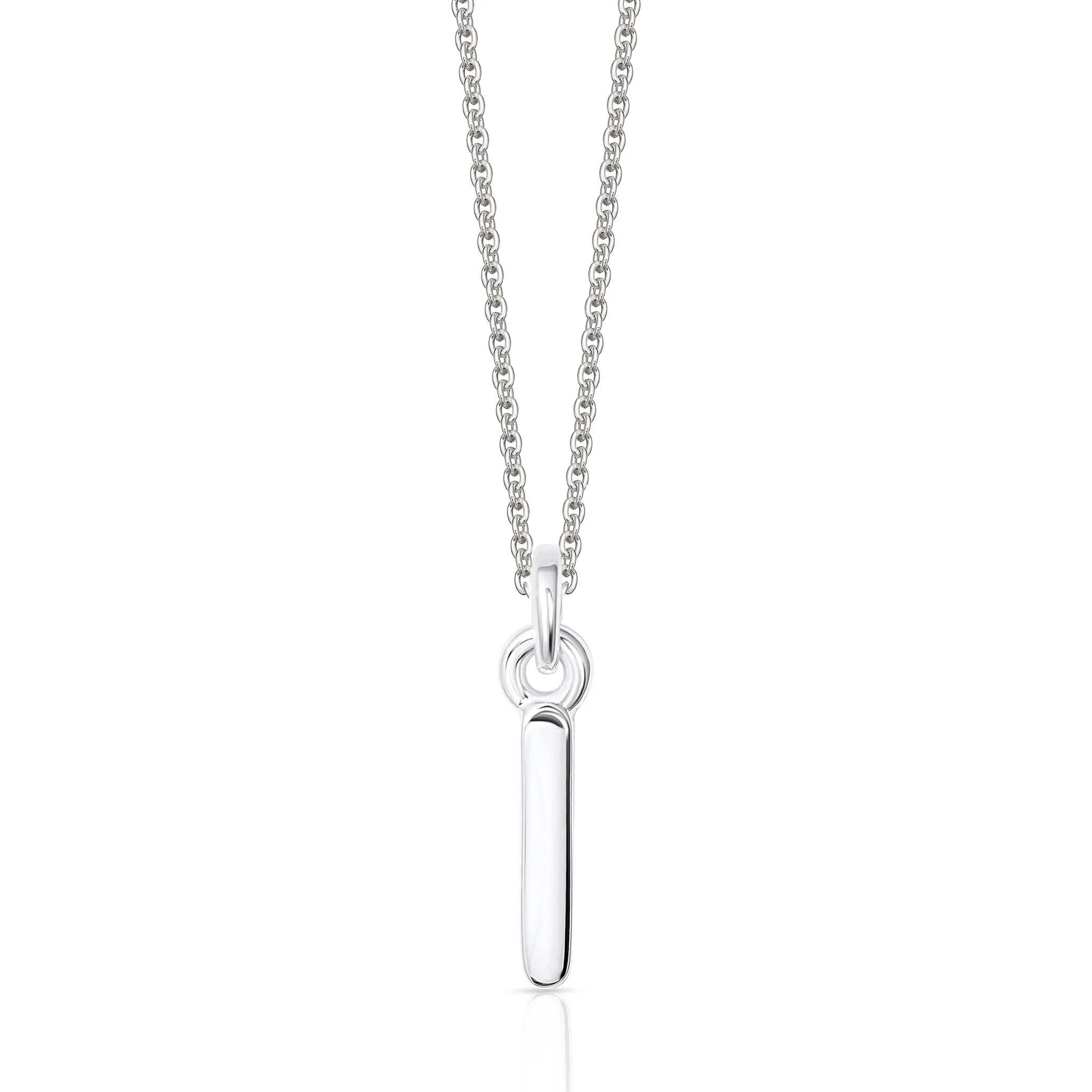 Sterling Silver Chunky Initial Necklace - Image 14