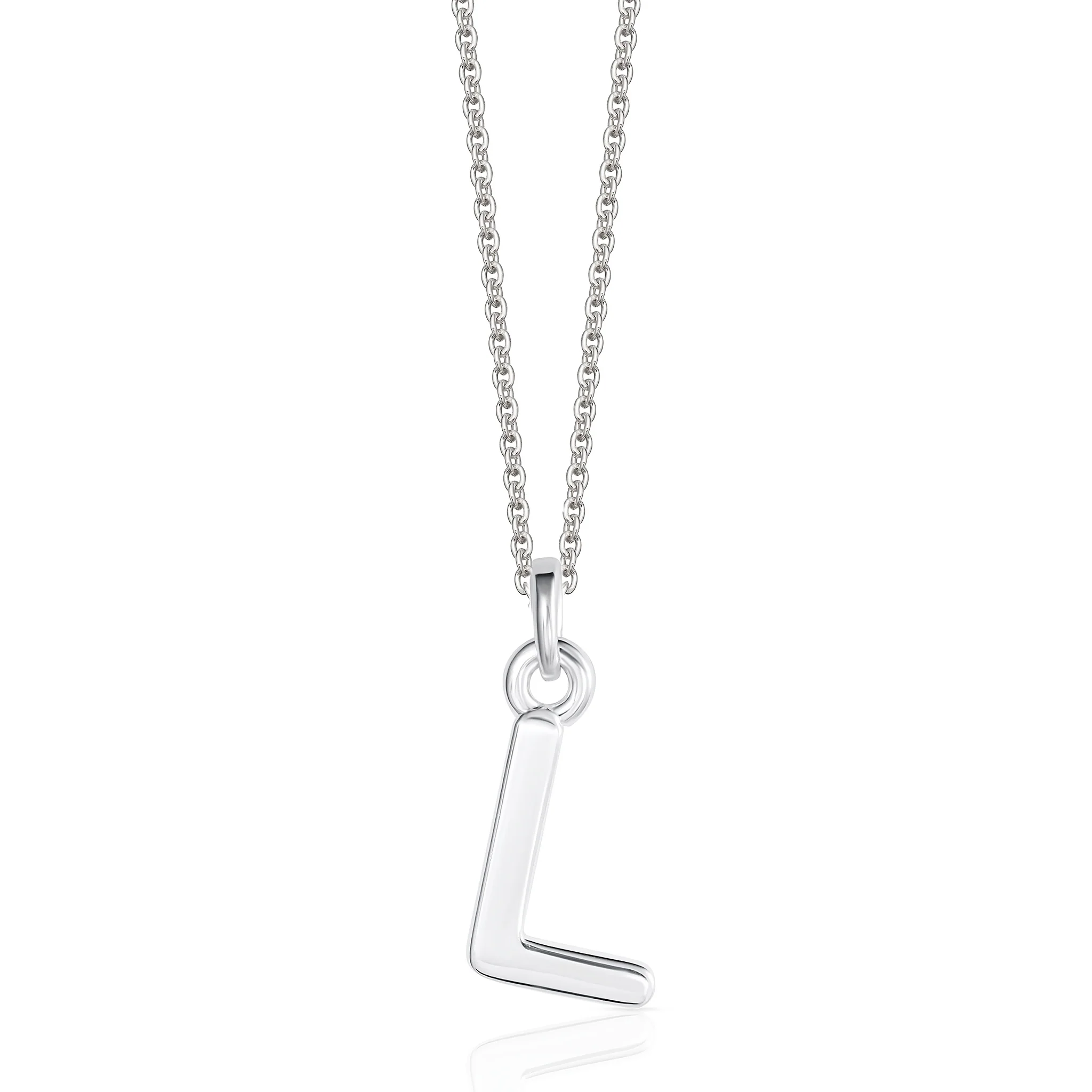 Sterling Silver Chunky Initial Necklace - Image 17
