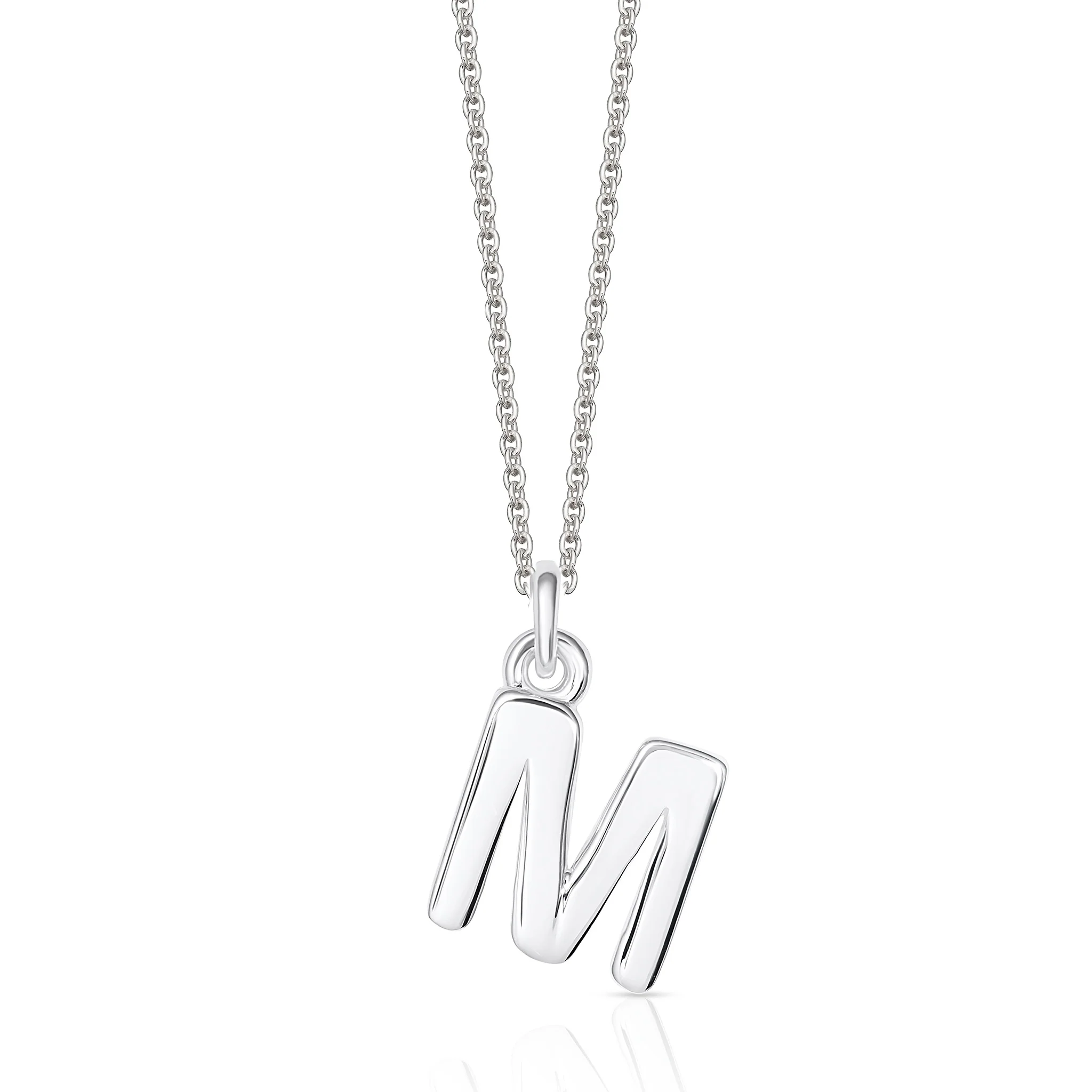 Sterling Silver Chunky Initial Necklace - Image 18