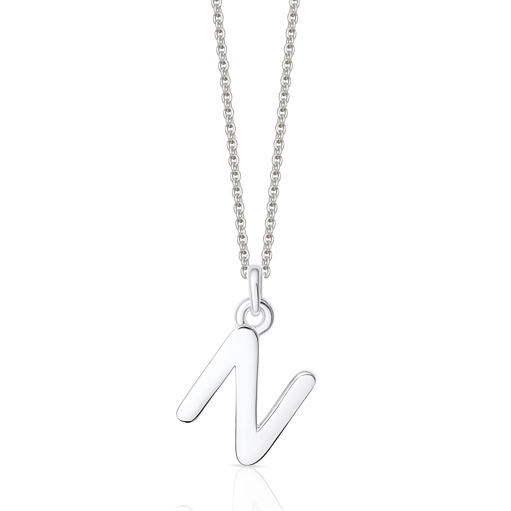 Sterling Silver Chunky Initial Necklace - Image 19