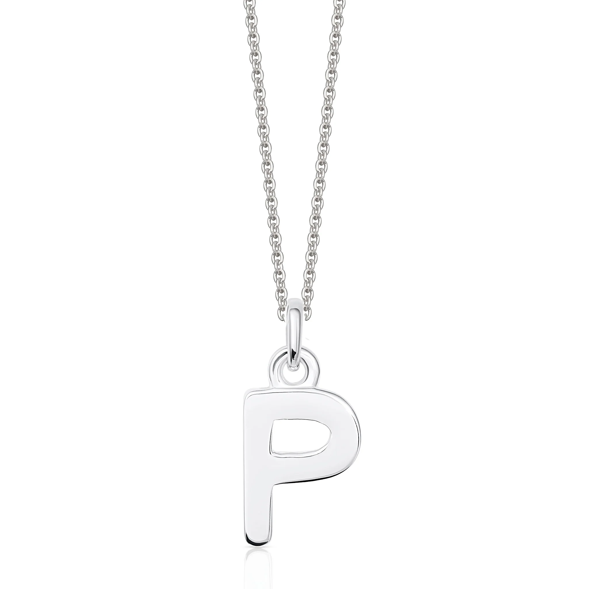 Sterling Silver Chunky Initial Necklace - Image 21