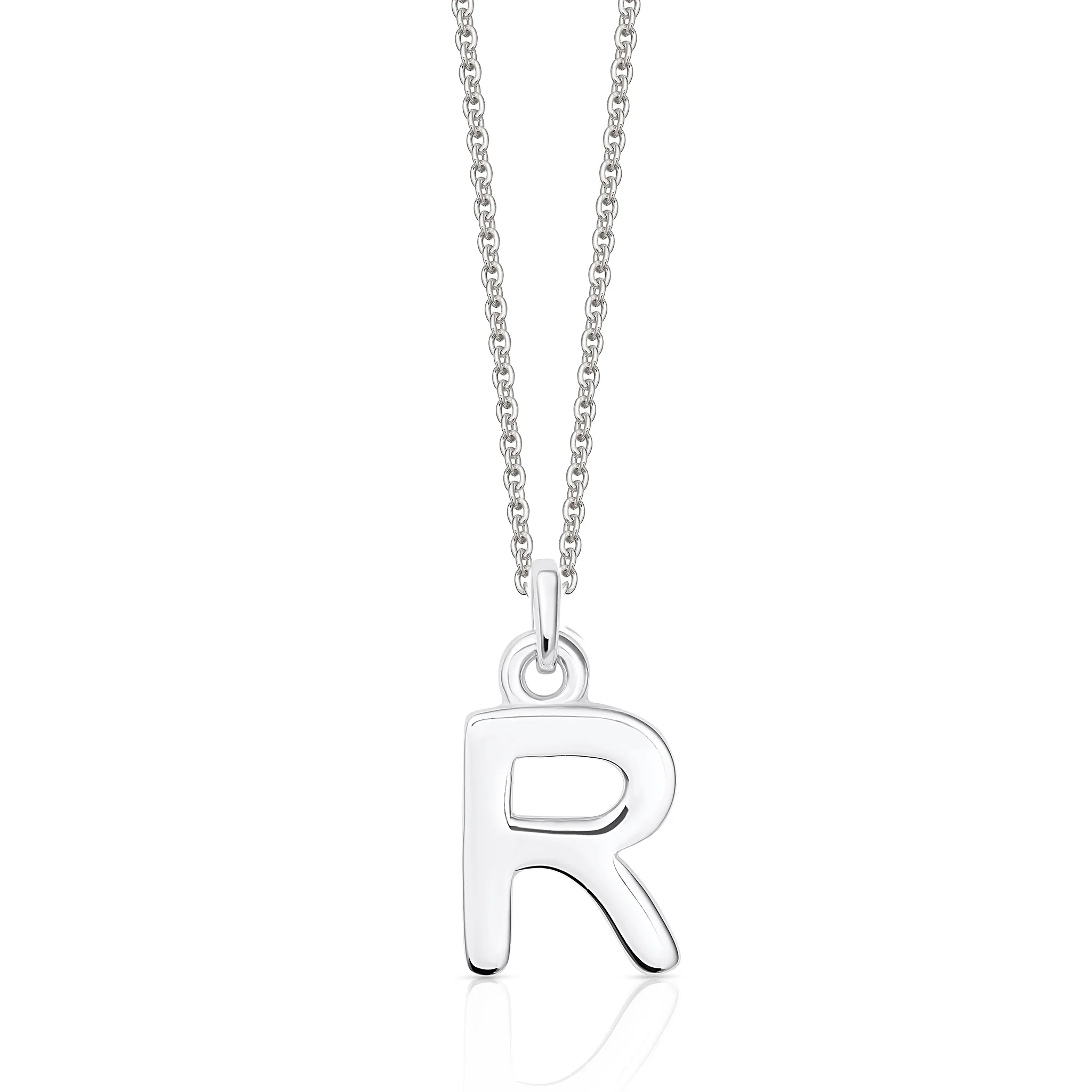 Sterling Silver Chunky Initial Necklace - Image 23