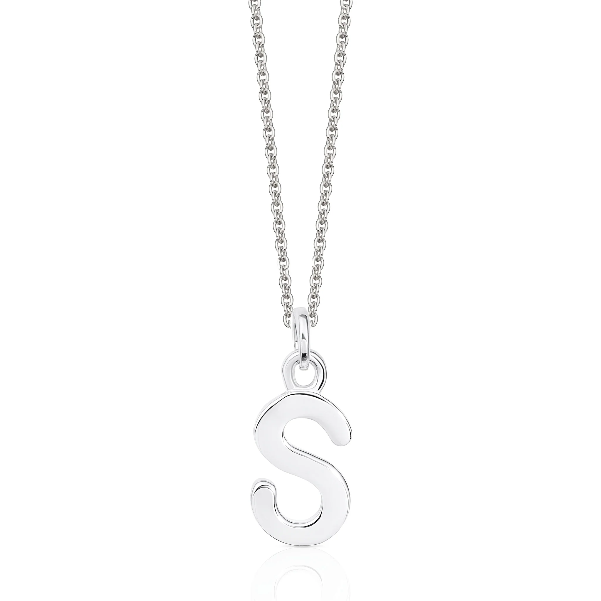 Sterling Silver Chunky Initial Necklace - Image 24