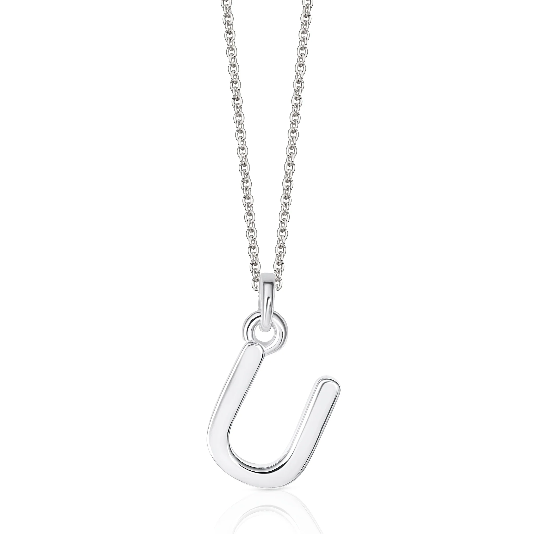 Sterling Silver Chunky Initial Necklace - Image 26