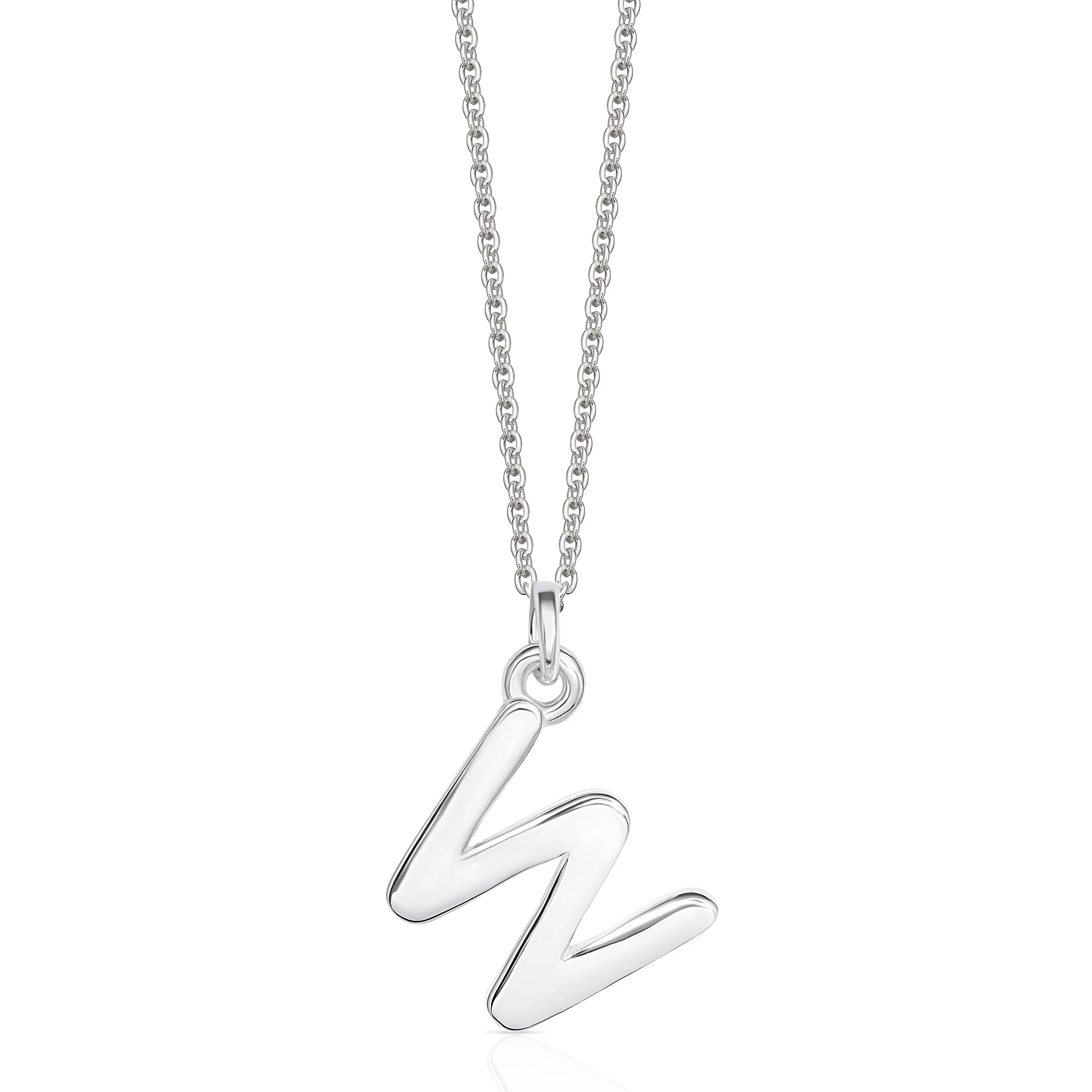Sterling Silver Chunky Initial Necklace - Image 28
