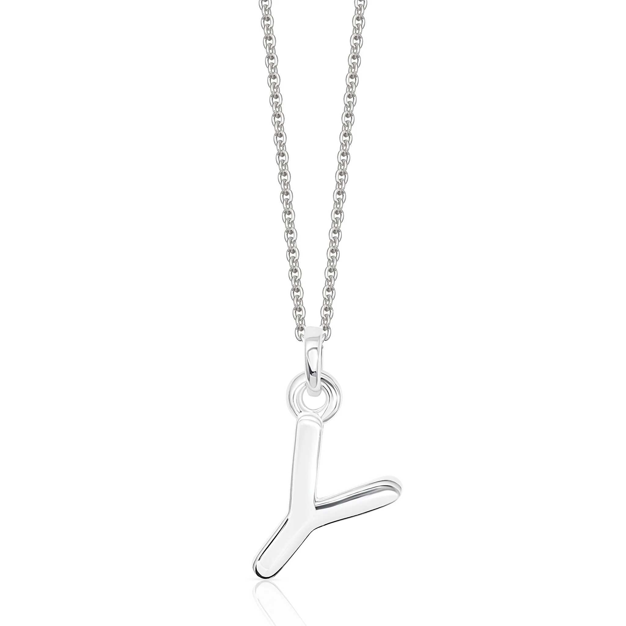 Sterling Silver Chunky Initial Necklace - Image 30