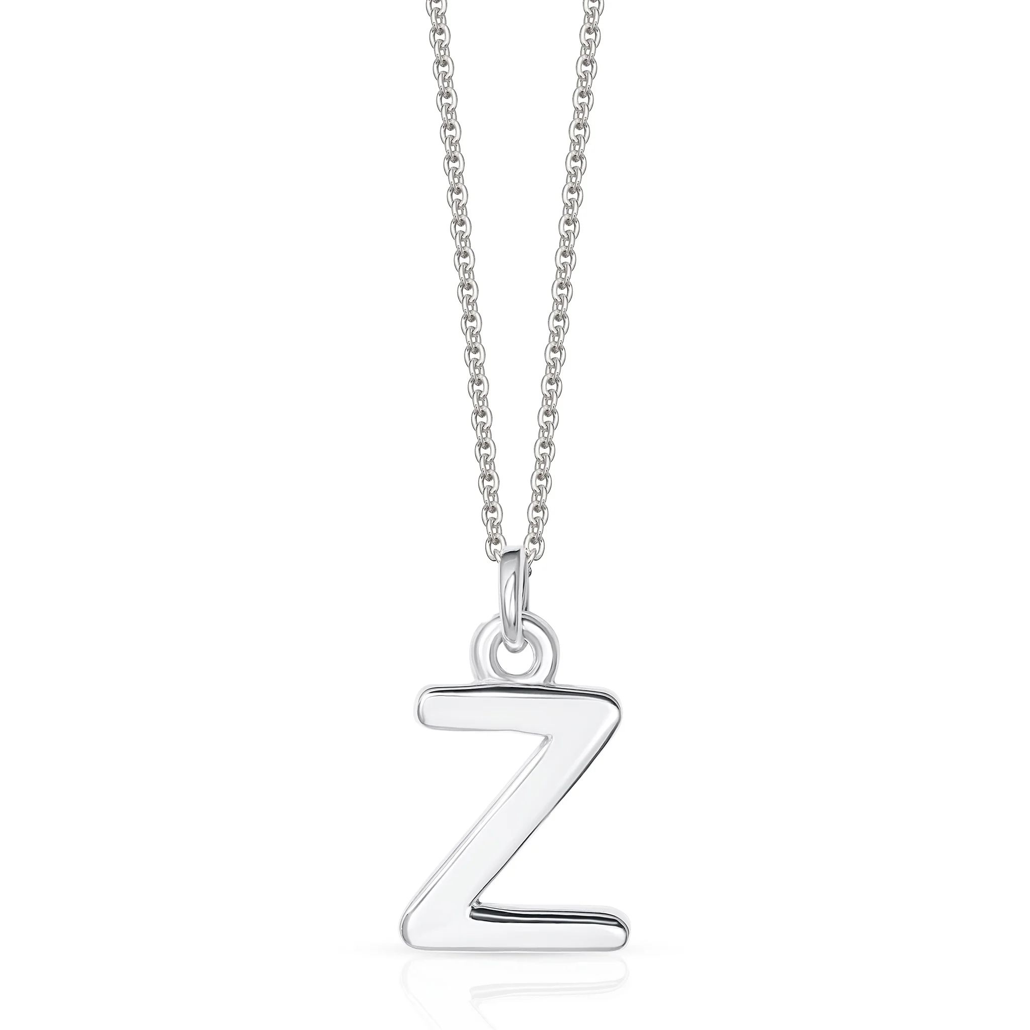 Sterling Silver Chunky Initial Necklace - Image 31