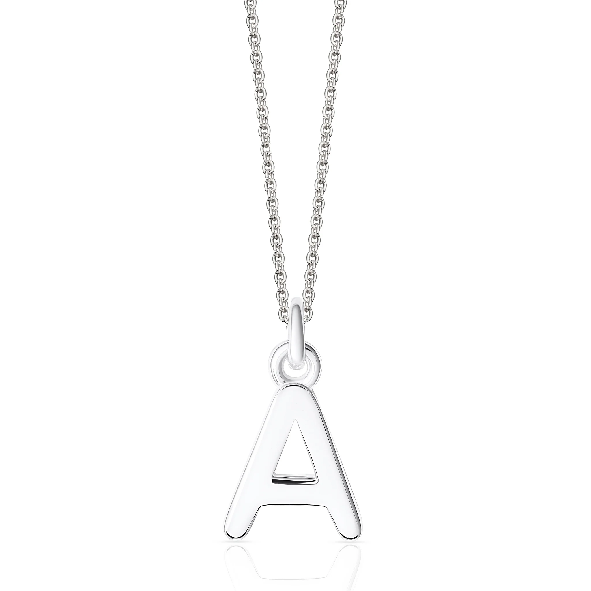 Sterling Silver Chunky Initial Necklace - Image 6