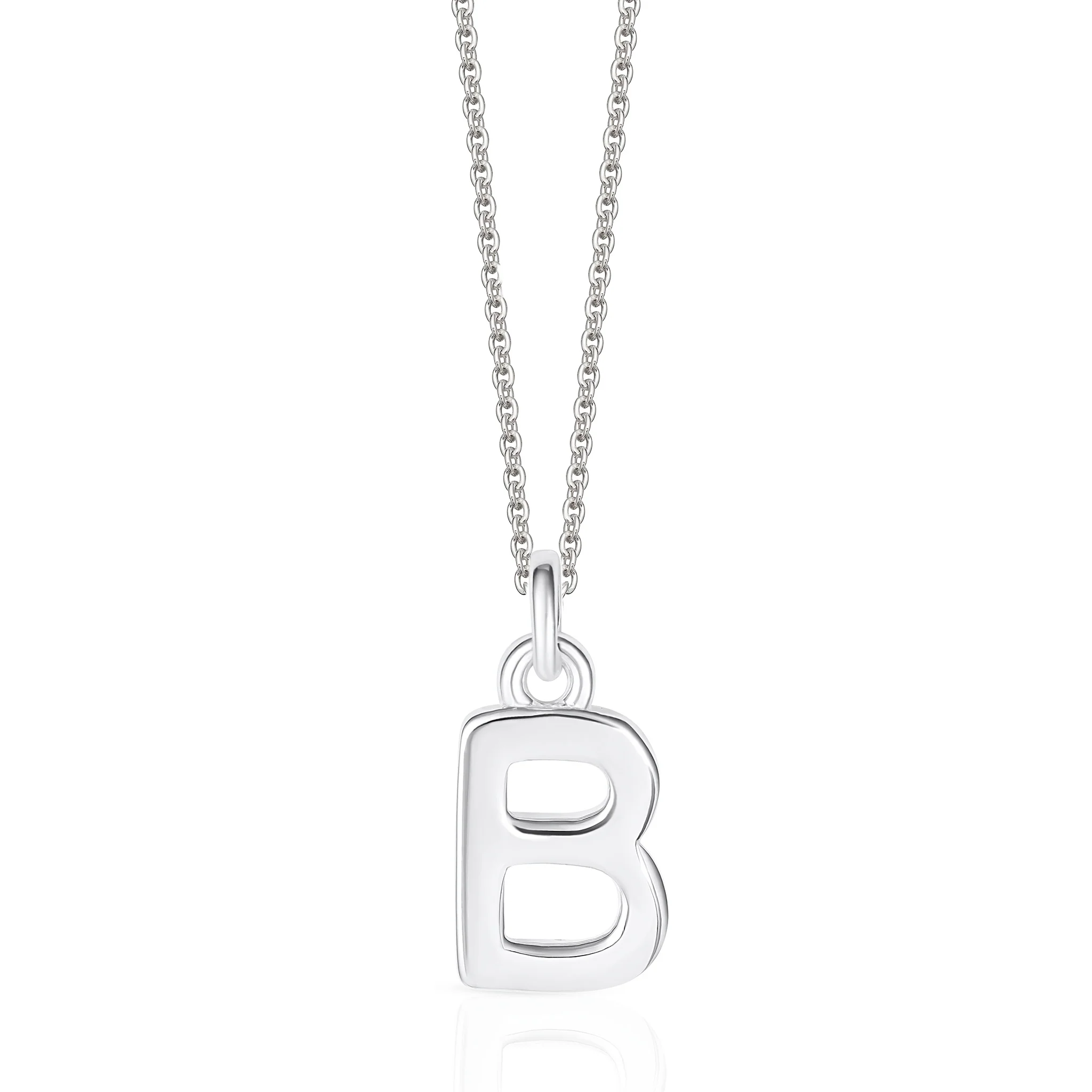 Sterling Silver Chunky Initial Necklace - Image 7