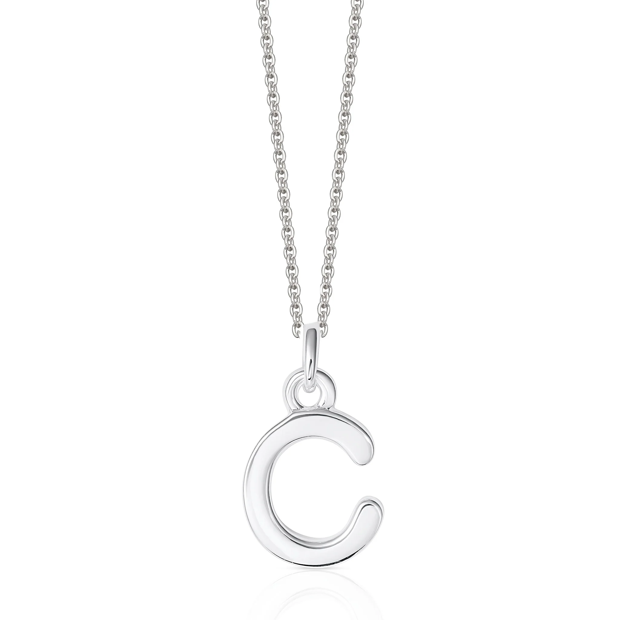 Sterling Silver Chunky Initial Necklace - Image 8