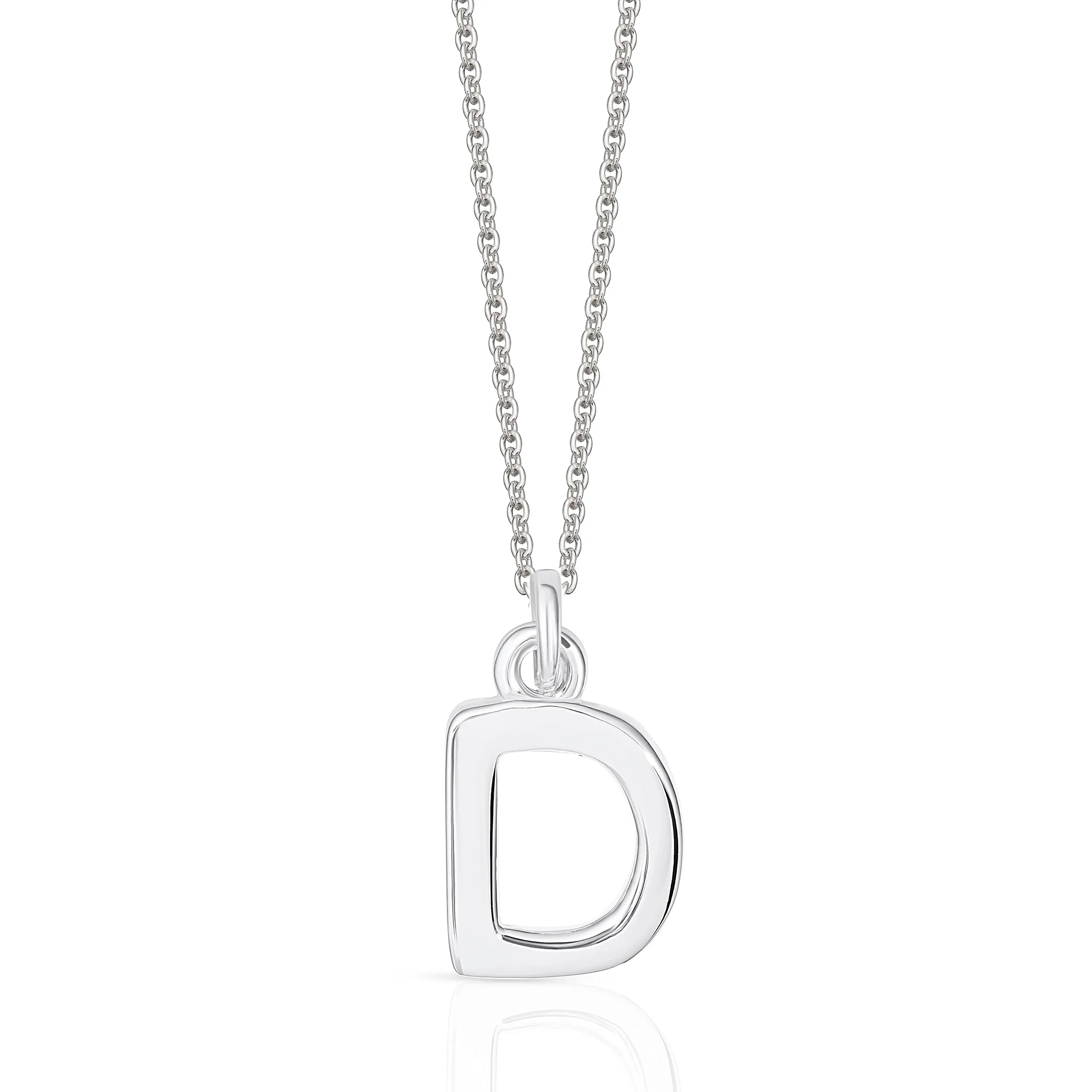 Sterling Silver Chunky Initial Necklace - Image 9