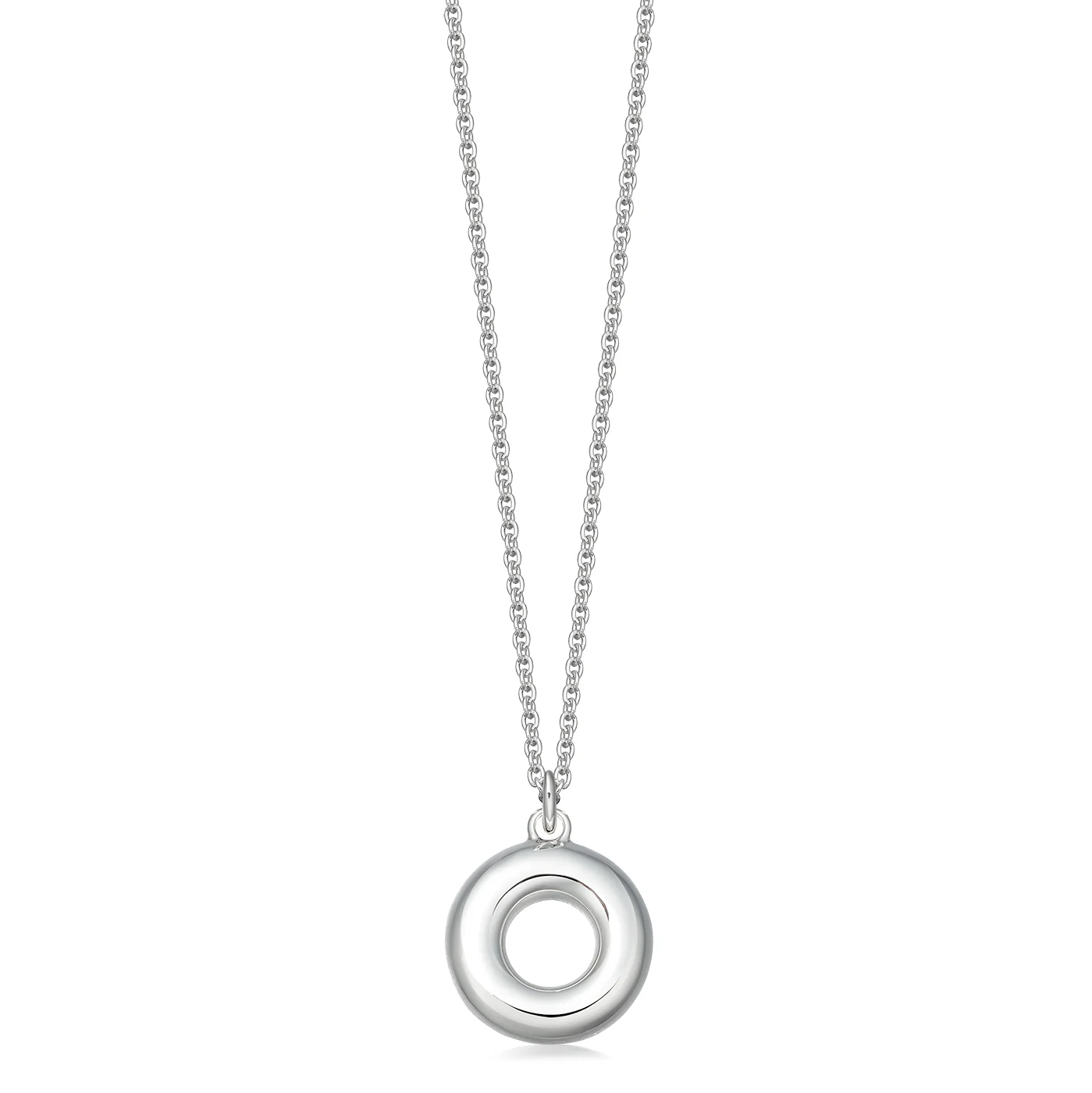 Sterling Silver Domed Eternity Necklace