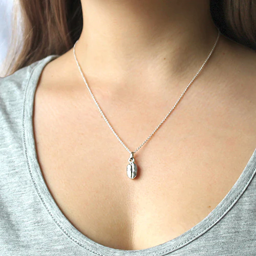 Sterling Silver Coffee Bean Pendant - Image 5