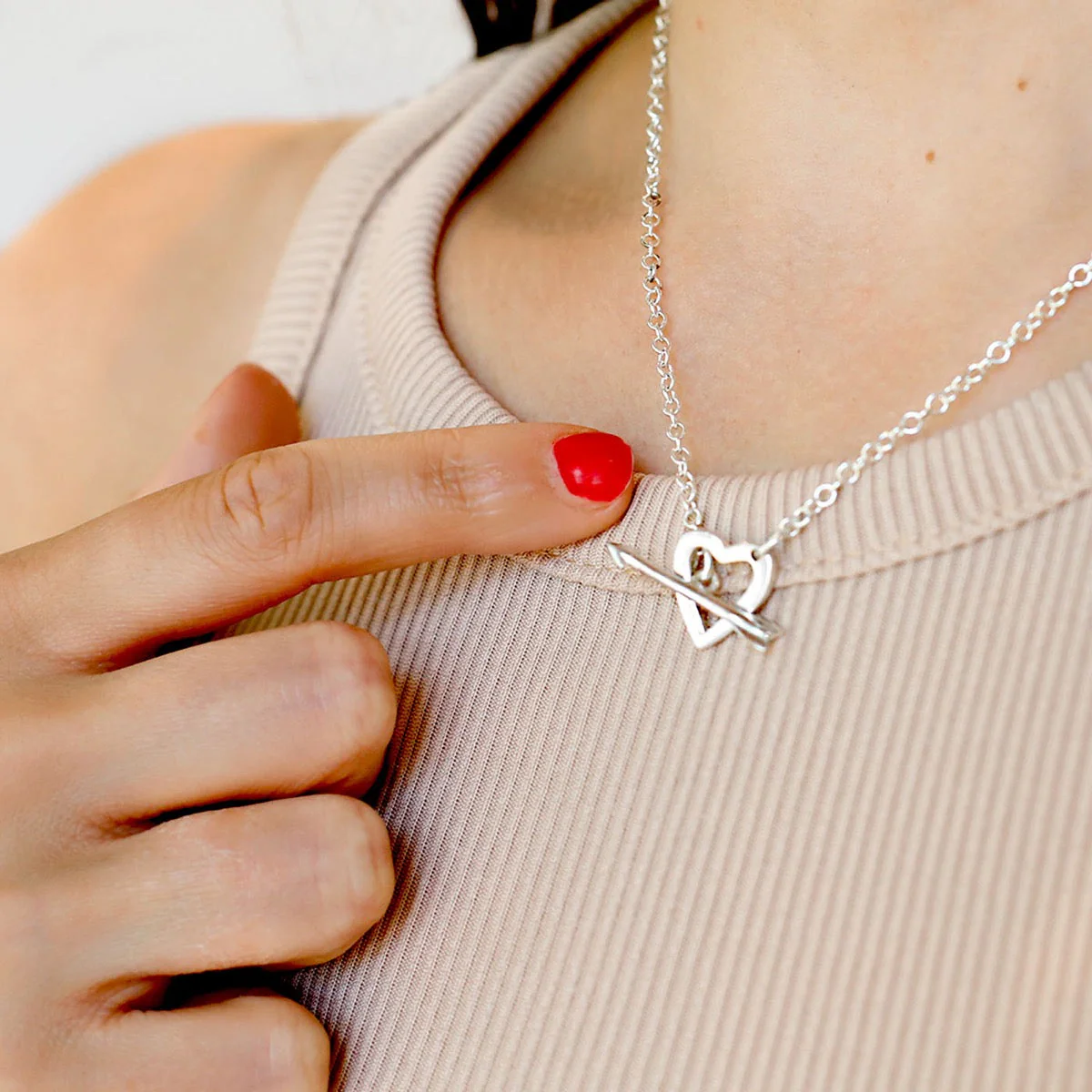 Sterling Silver Cupids Arrow Heart Necklace - Image 3