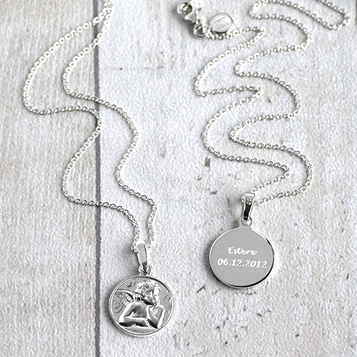 Sterling Silver Guardian Angel Pendant - Image 3