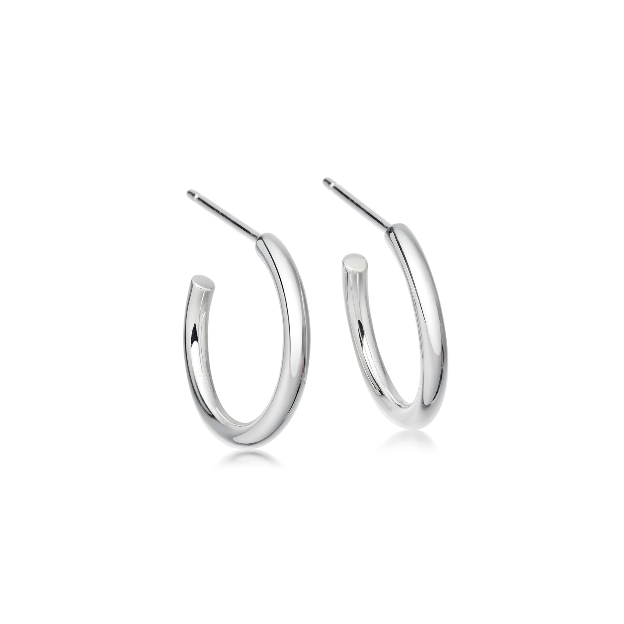 Classic Sterling Silver Open Hoops - Image 4