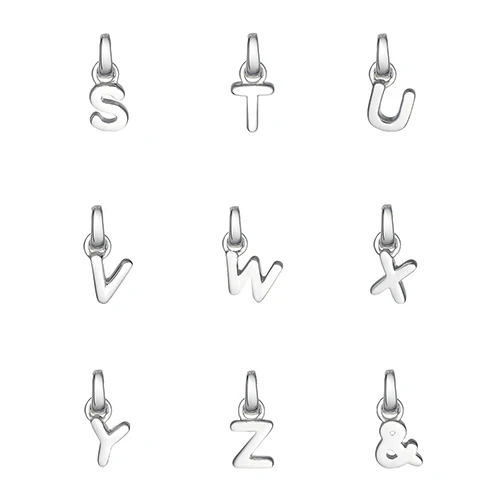 Sterling Silver Mini Letter Initial Necklace - Image 5