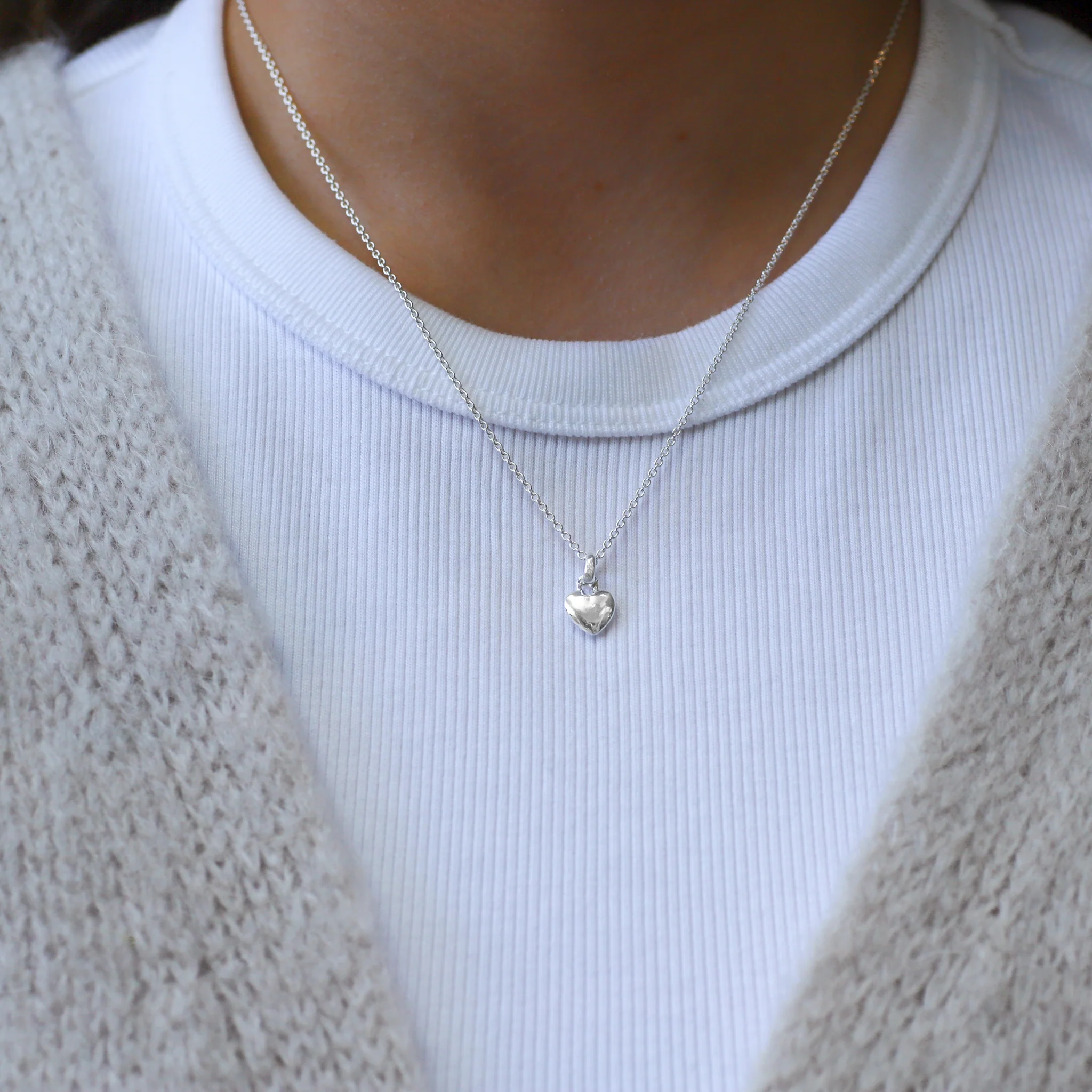 Sterling Silver Mini Heart Pendant - Image 2
