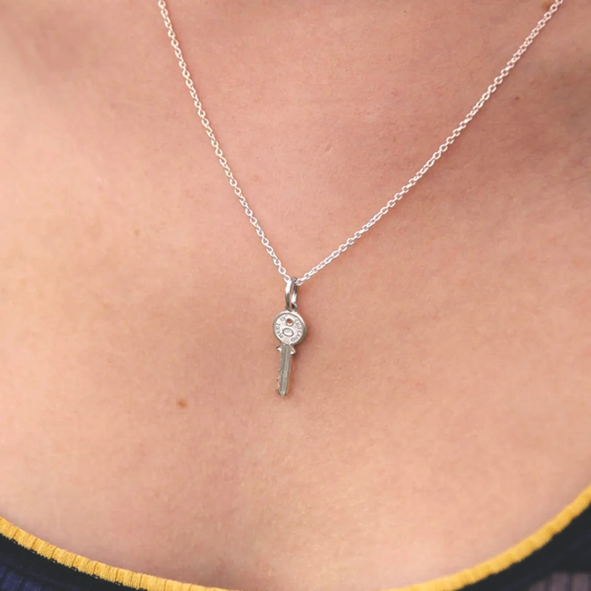 Sterling Silver Mini Key Pendant - Image 5