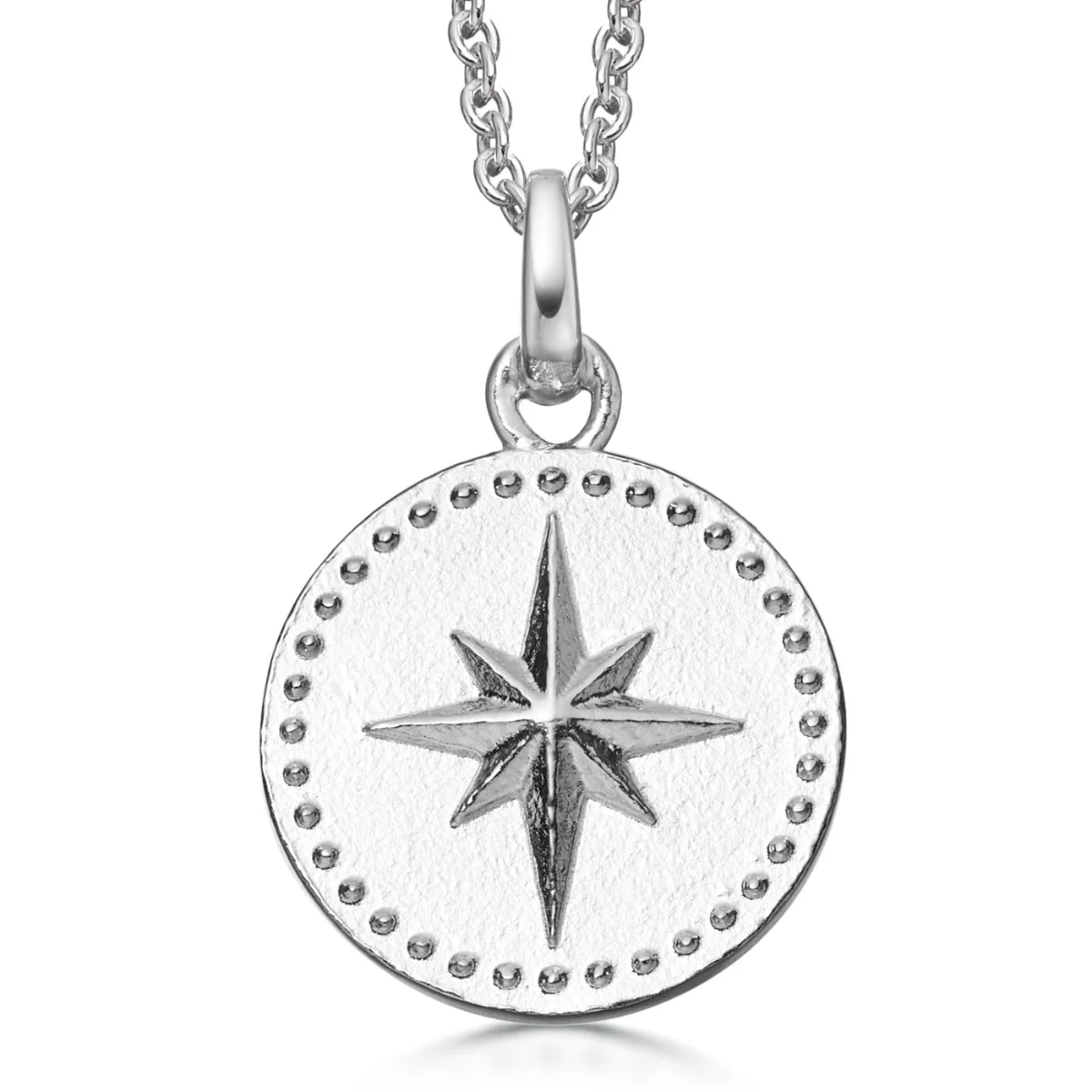 Sterling Silver North Star Compass Necklace - Image 3