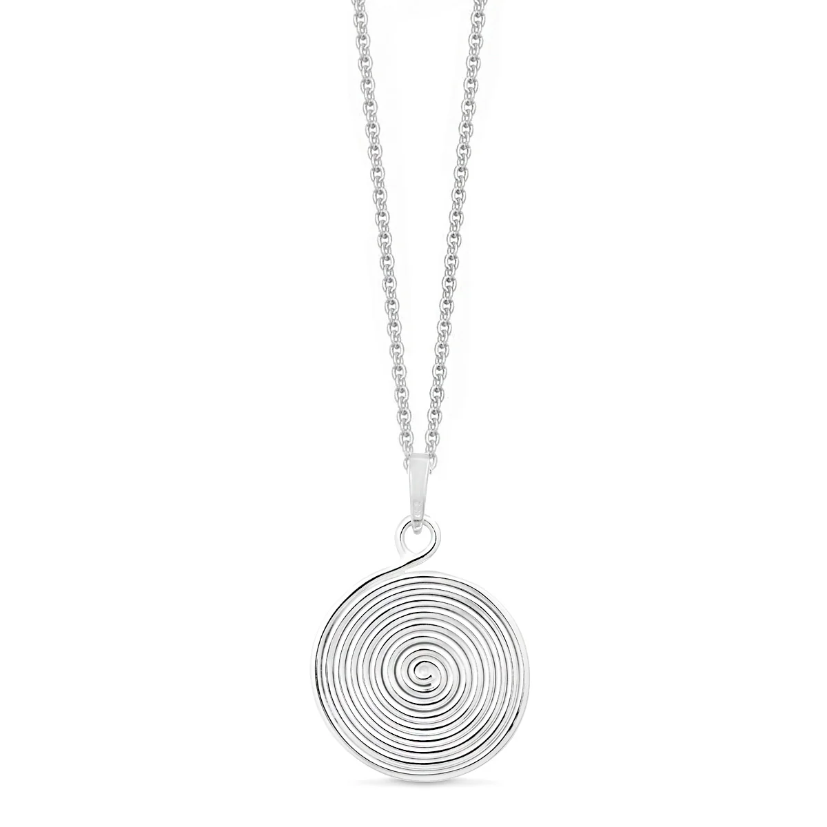 Sterling Silver Spiral Necklace