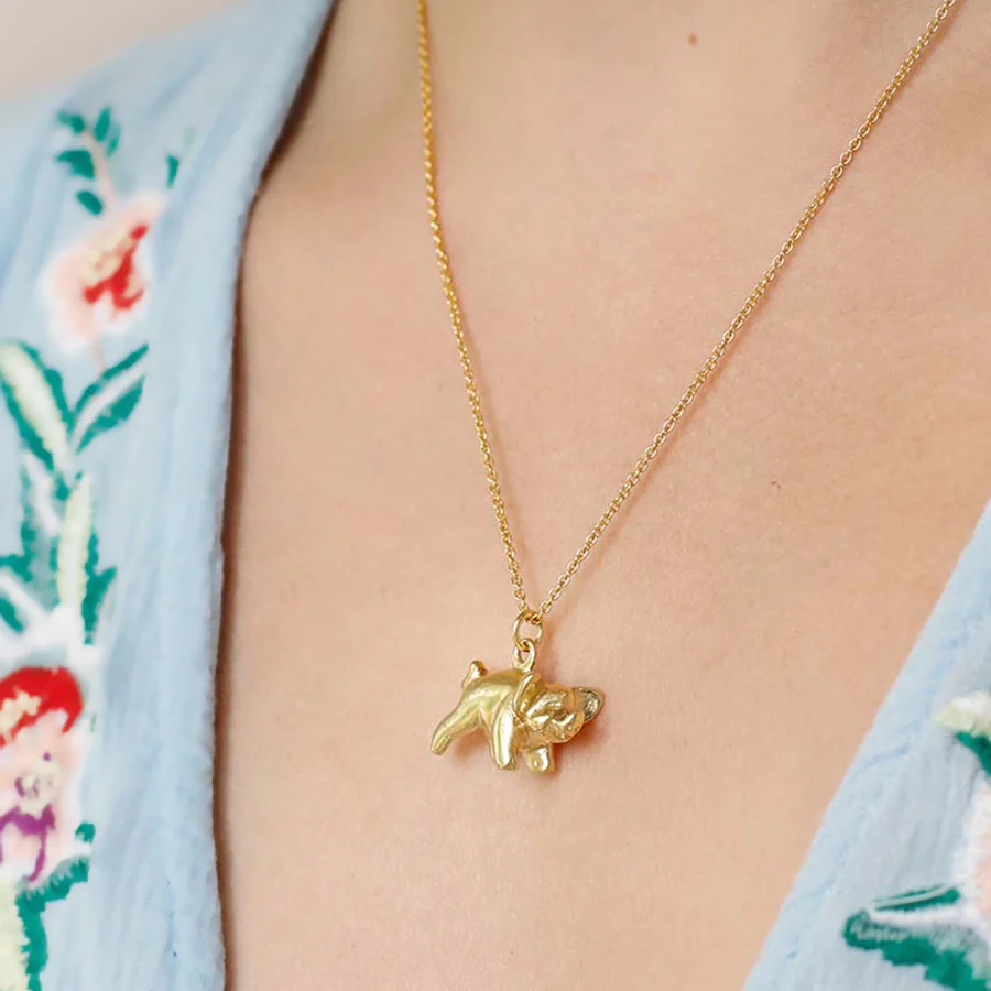 Sterling Silver Pig Necklace - Image 2