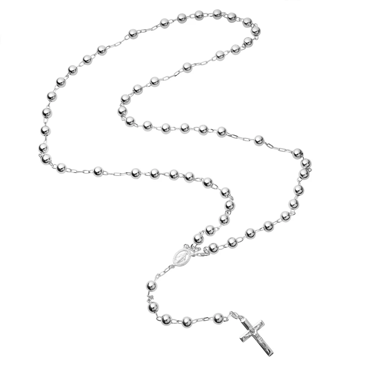 Sterling Silver Rosary Necklace - Image 3