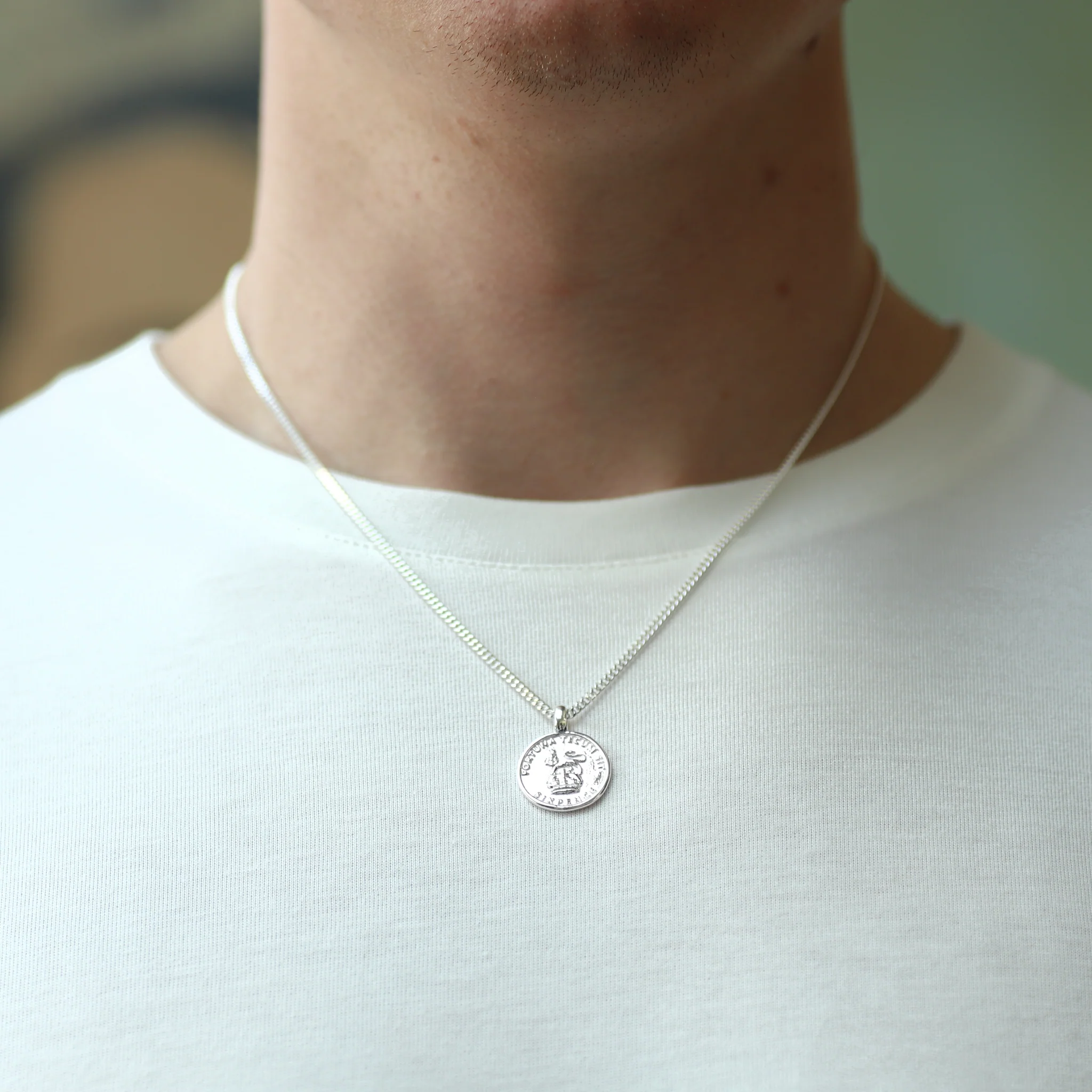 Sterling Silver Fortuna Sixpence Pendant - Image 3