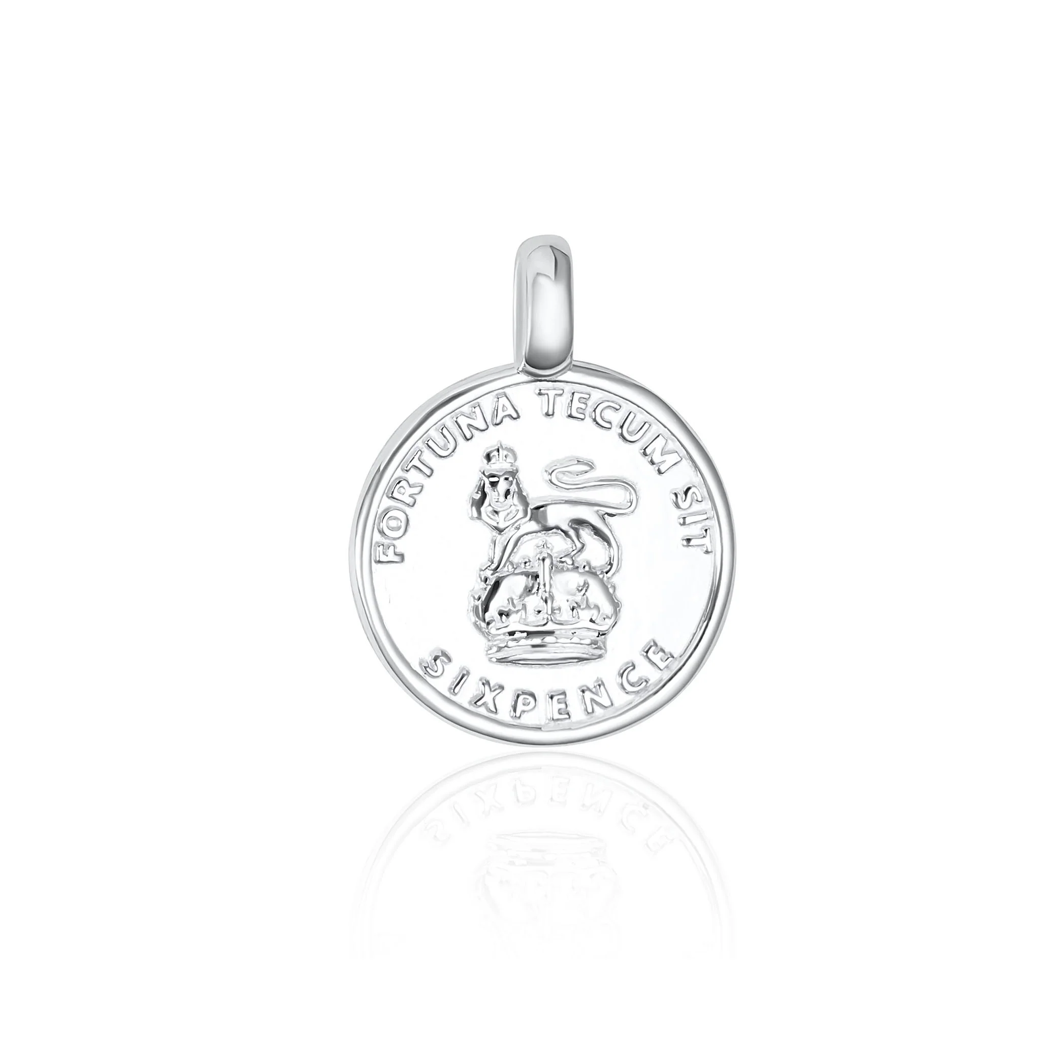 Sterling Silver Fortuna Sixpence Pendant - Image 4