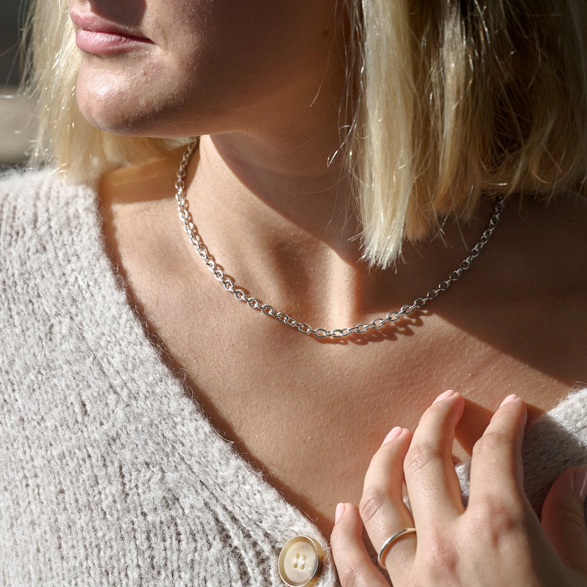 Sterling Silver T-Bar Chain - Image 2
