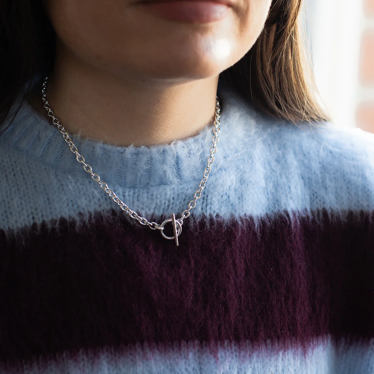 Sterling Silver T-Bar Chain - Image 3