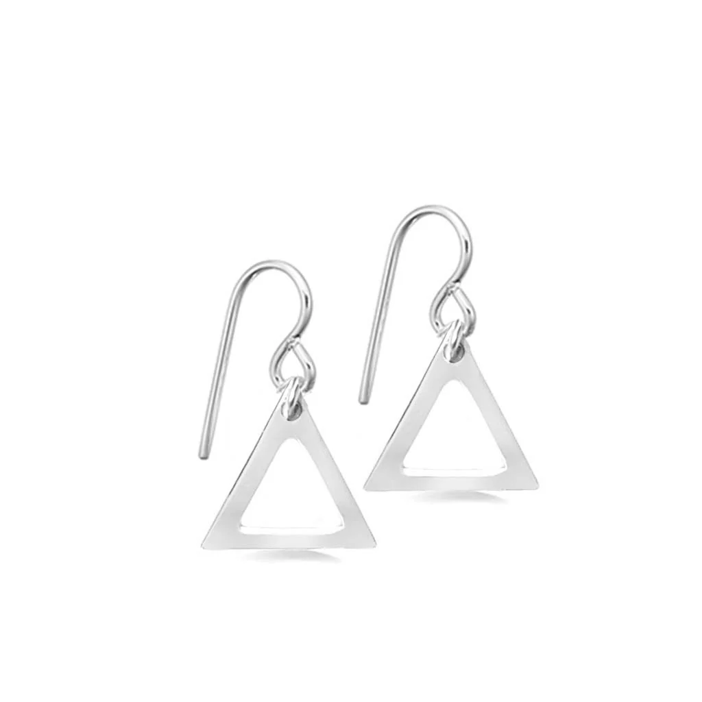Sterling Silver Triangulum Earrings